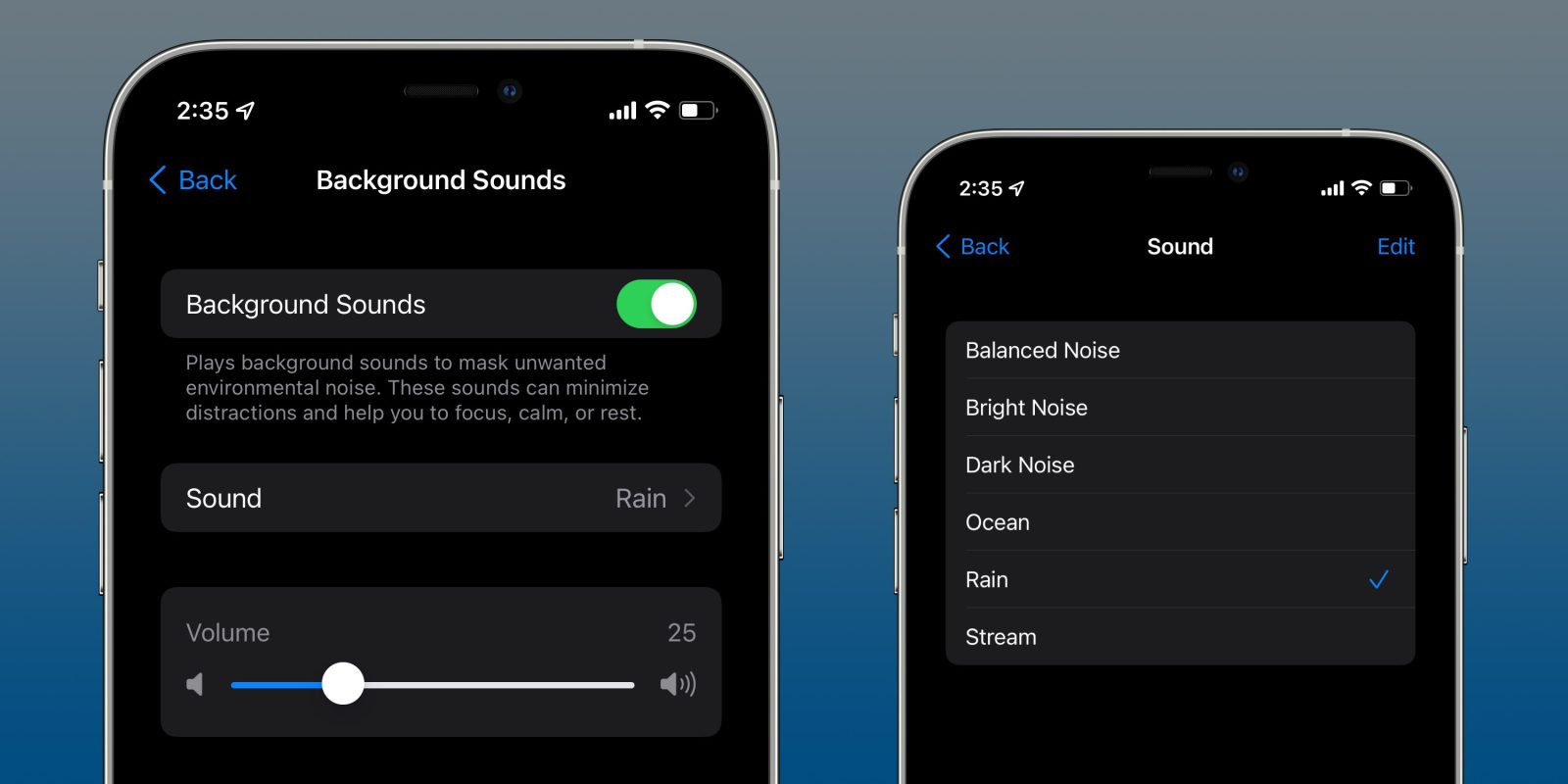 How to use iPhone Background Sounds iOS 15