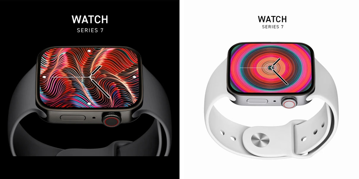 2021 Apple Watch Series 7 renders