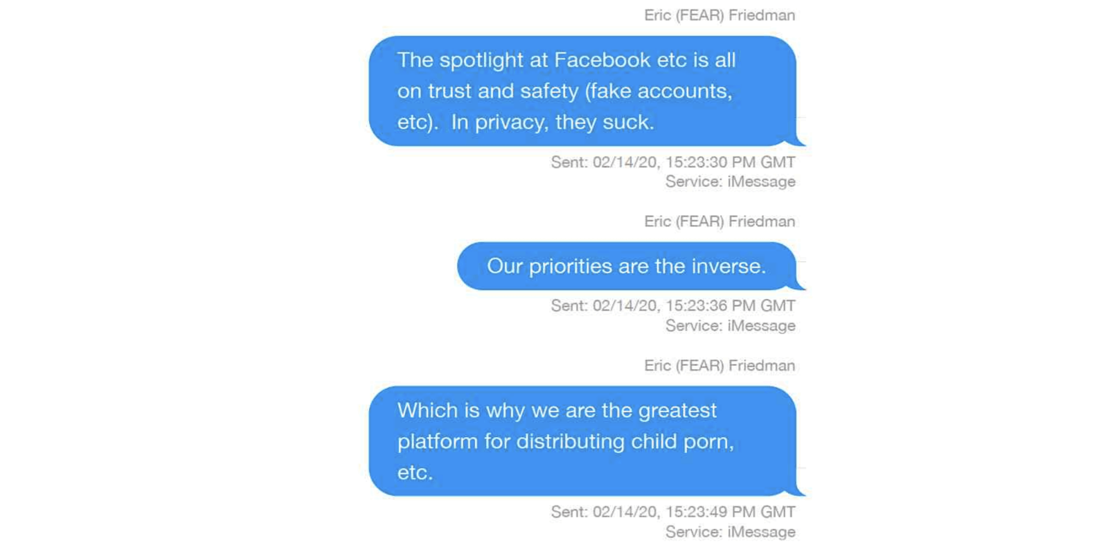 Apple's anti-fraud chief child porn statement