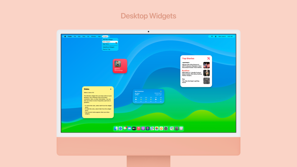 macOS widgets