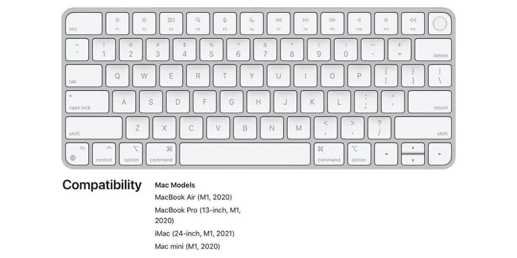 Le Magic Keyboard avec Touch ID n'est-il compatible qu'avec les Mac M1 ?