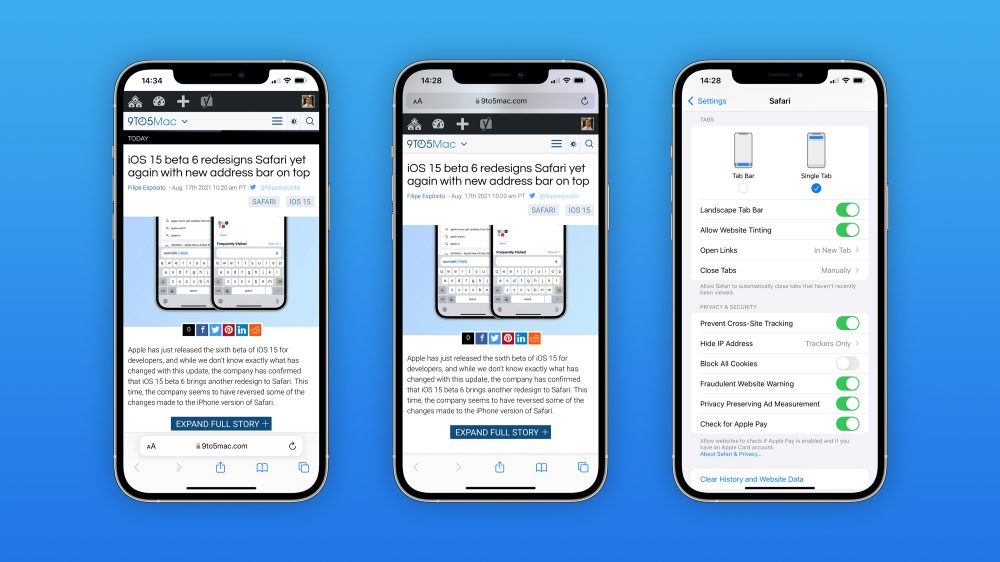Poll: What do you think of the latest Safari design in iOS 15?