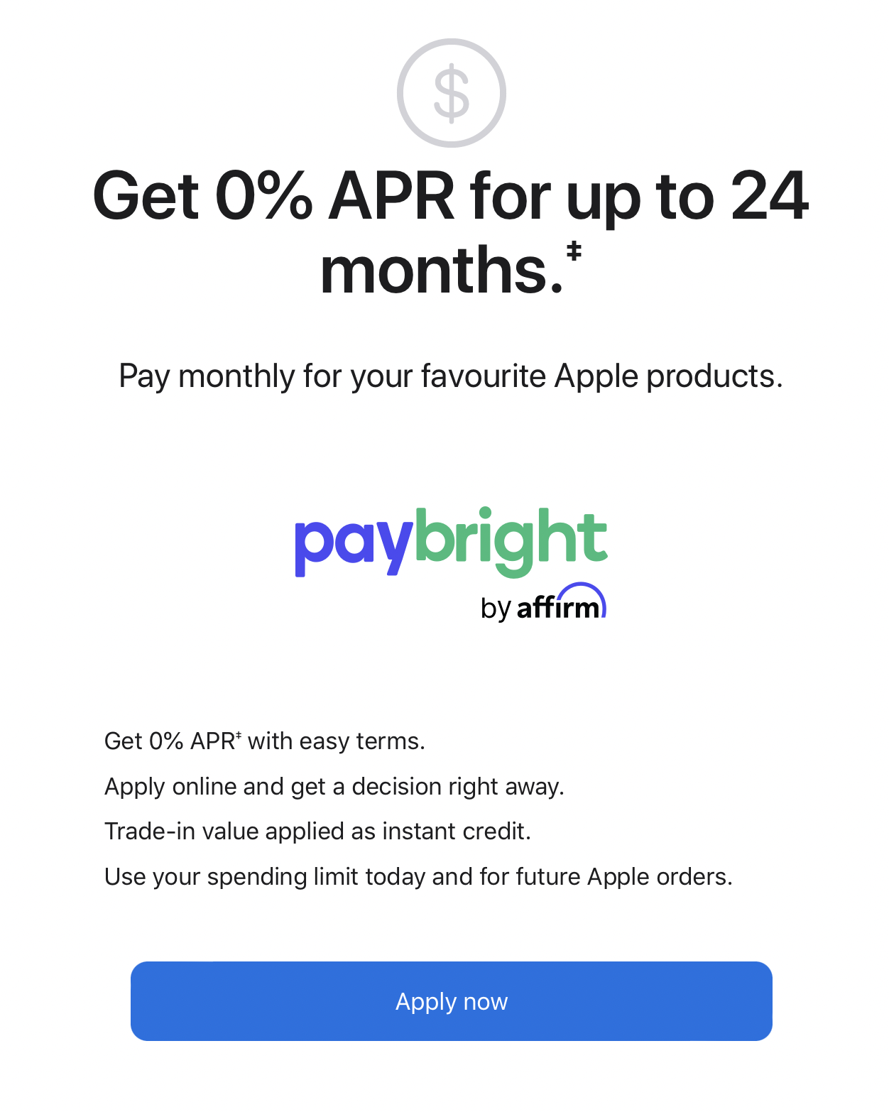 Apple financing partnership with Affirm for iPhone, iPad, and Mac sales