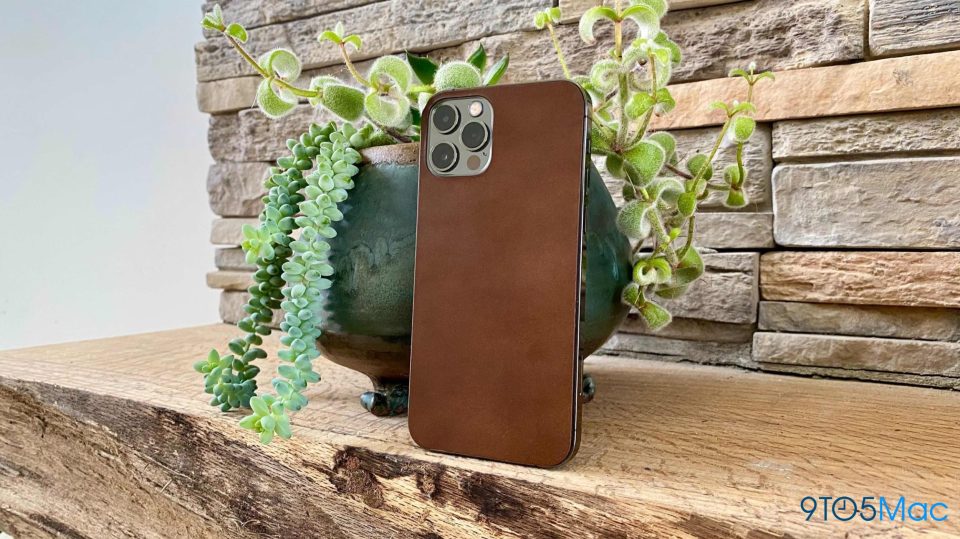 Nomad Horween Leather Skin for iPhone 12