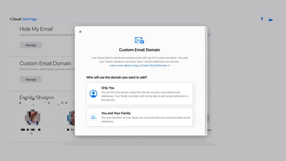 iCloud+ custom email domains now available in beta