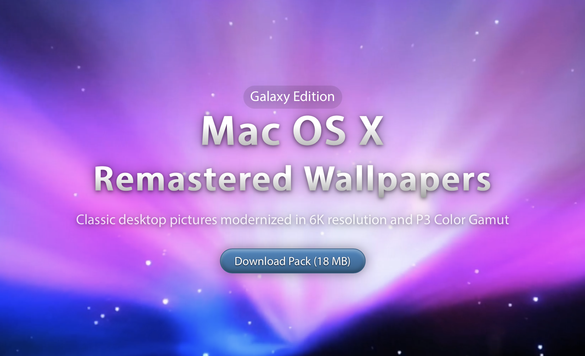 Designer remasters Mac OS X wallpapers in 6K and P3 color space