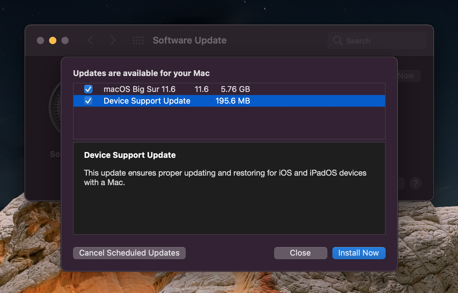ios updates for mac