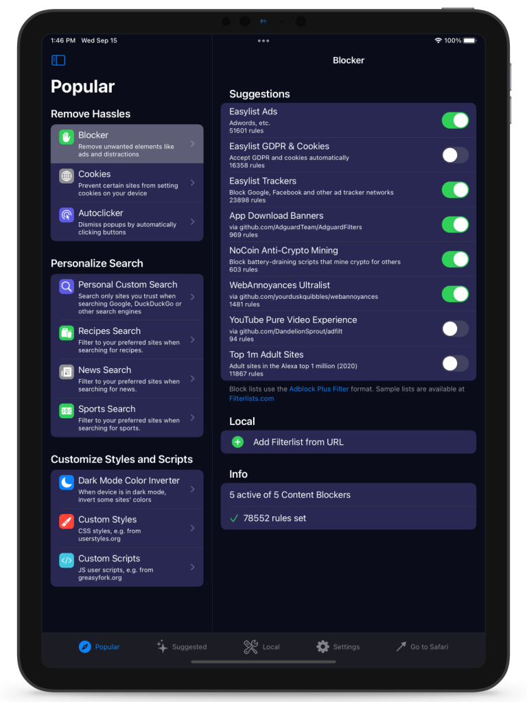 Browser Note and the process of building an iOS 15 Safari Extension