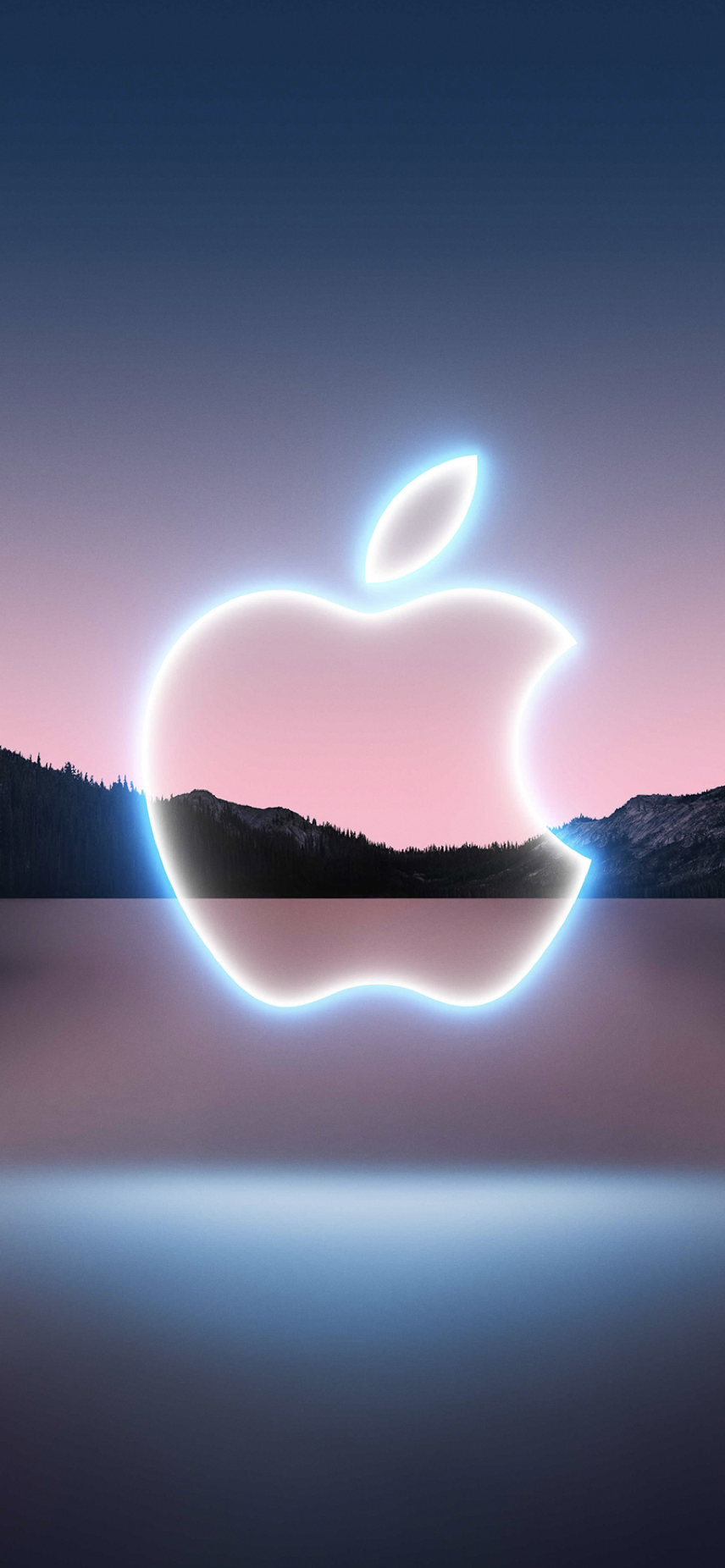 Apple logo Wallpaper 4K, Glowing, Reflection, Lake, #6482