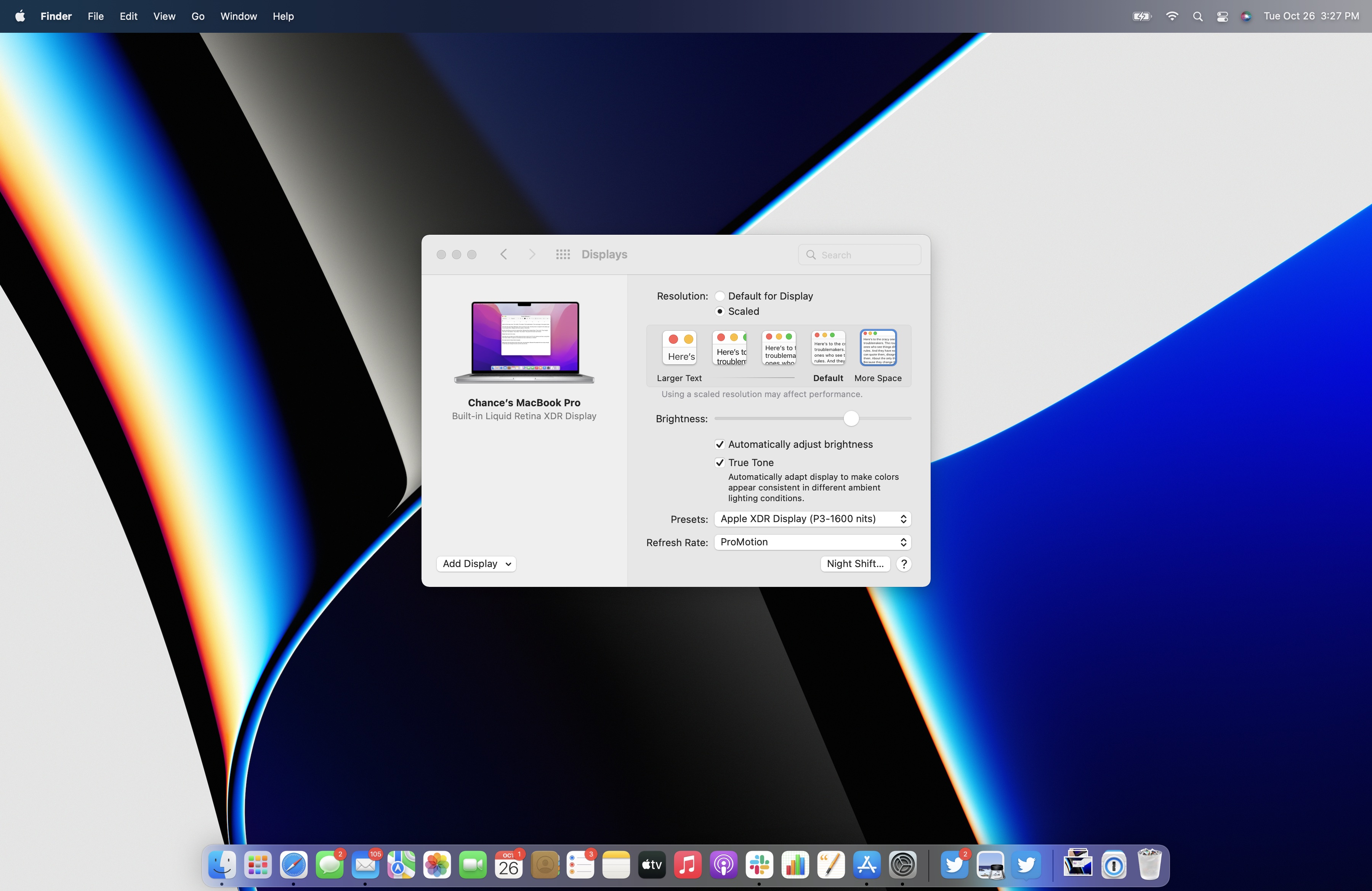 macbook pro 14 display resolution