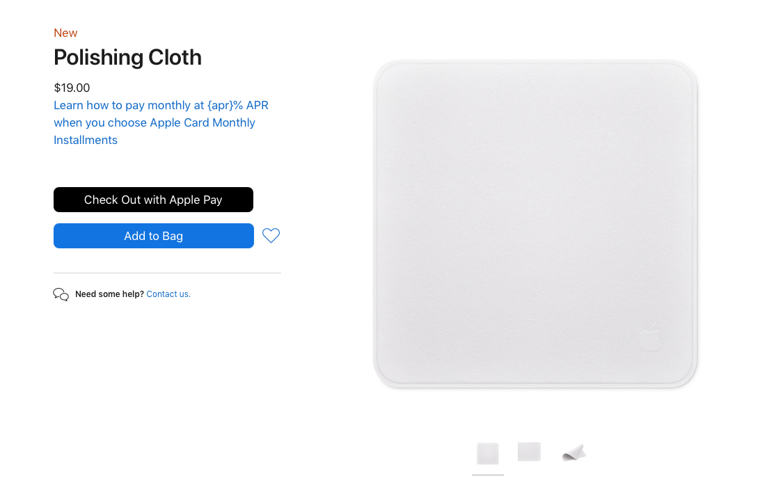 photo of Apple introduces new polishing cloth for all devices, sold separately for $19 image