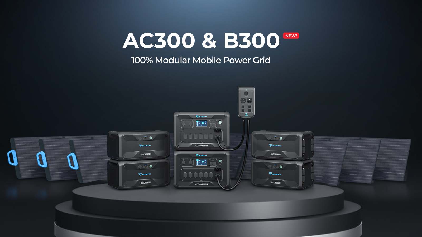 Bluetti AC300 and B300 modular mobile power grid