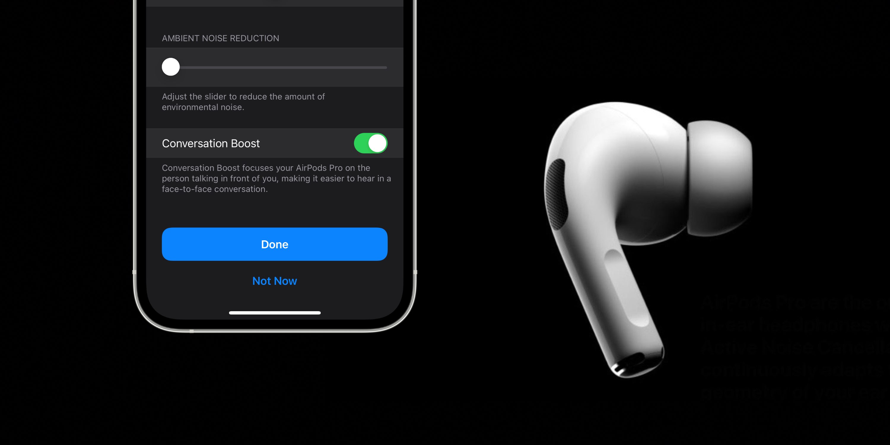 Here's to turn AirPods Pro Conversation Boost - 9to5Mac