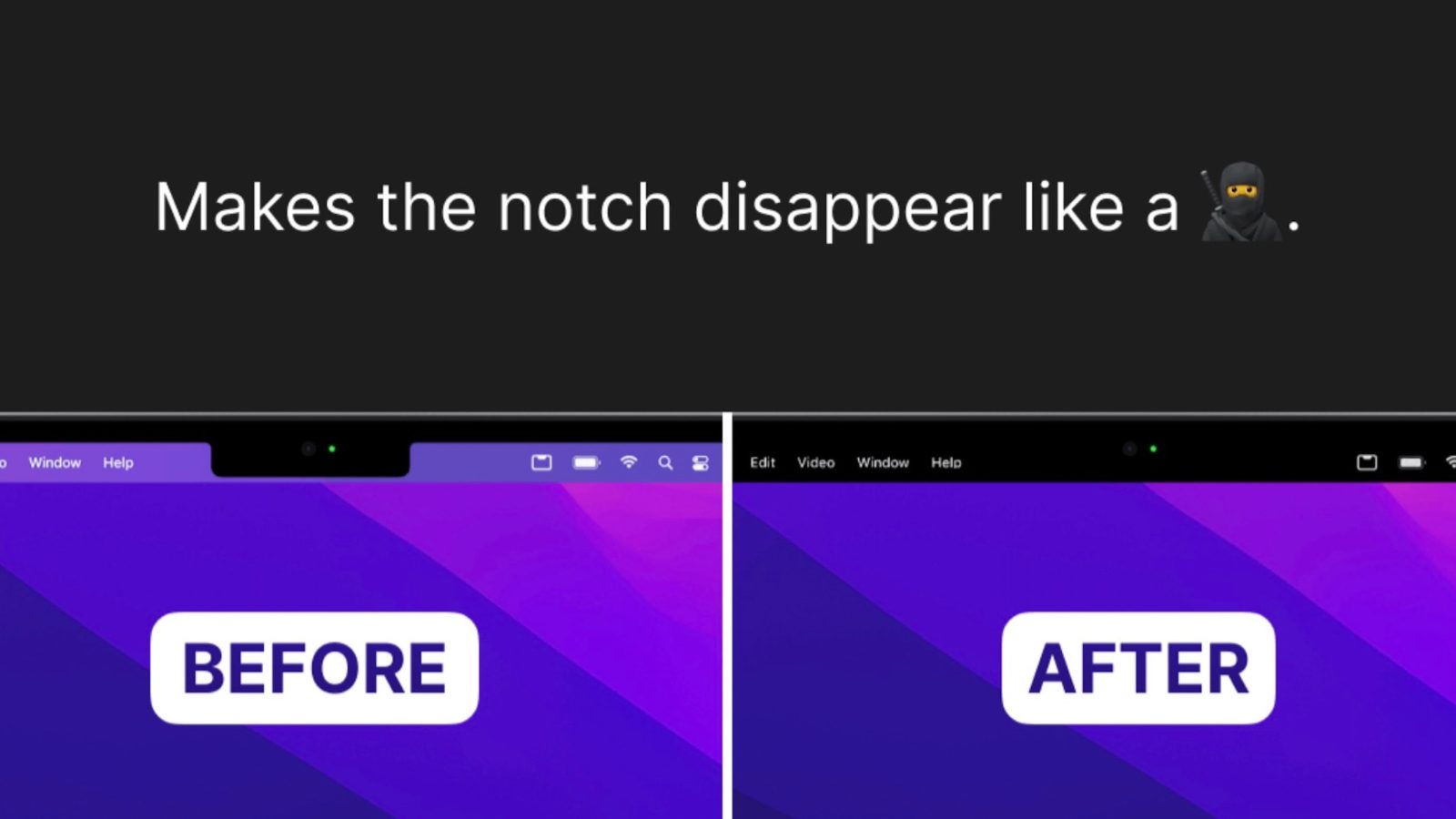 Handson 'Top Notch' hides the new MacBook Pro's notch, if that's what