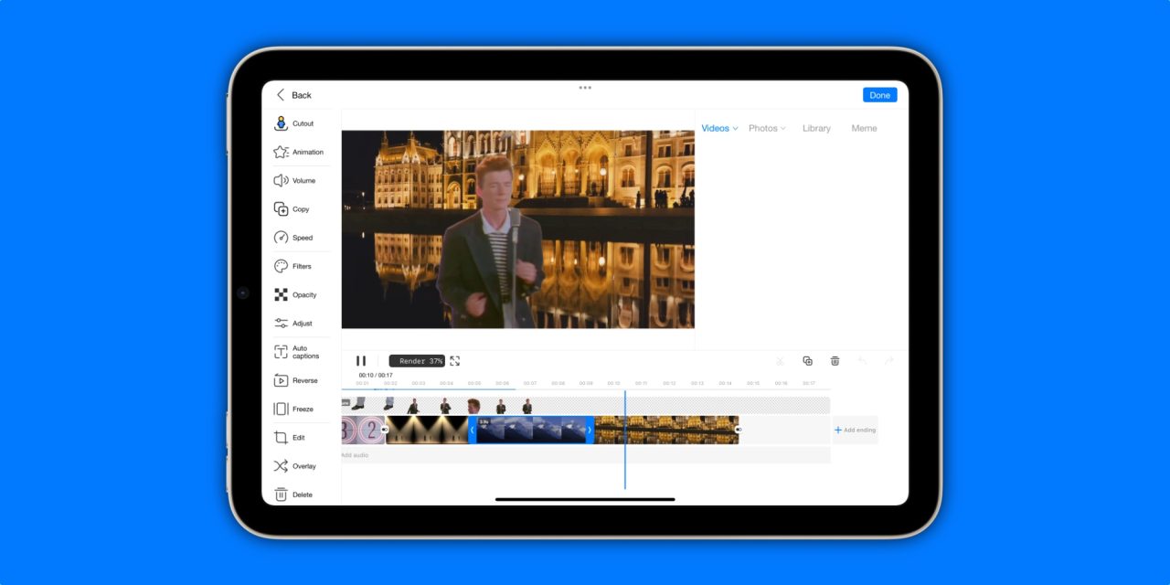 Handson 'Cooclip' is a free iOS video editor app for your new iPad