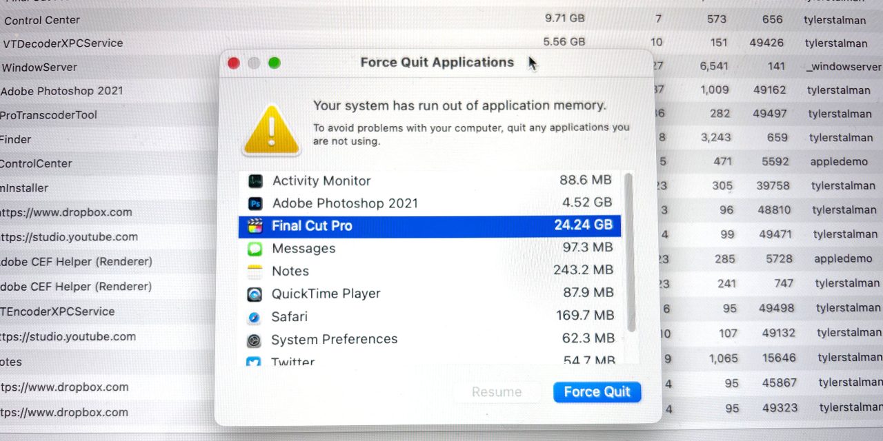 Application memory error affecting many Mac apps on Monterey 2