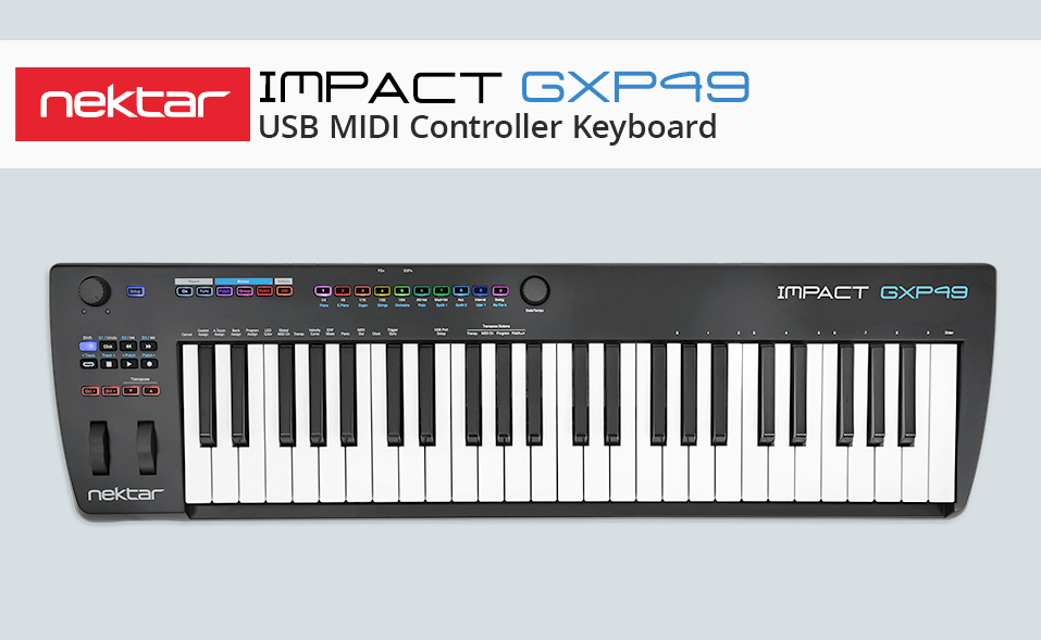Nektar Impact GXP 49 and 61-key MIDI keyboard controllers
