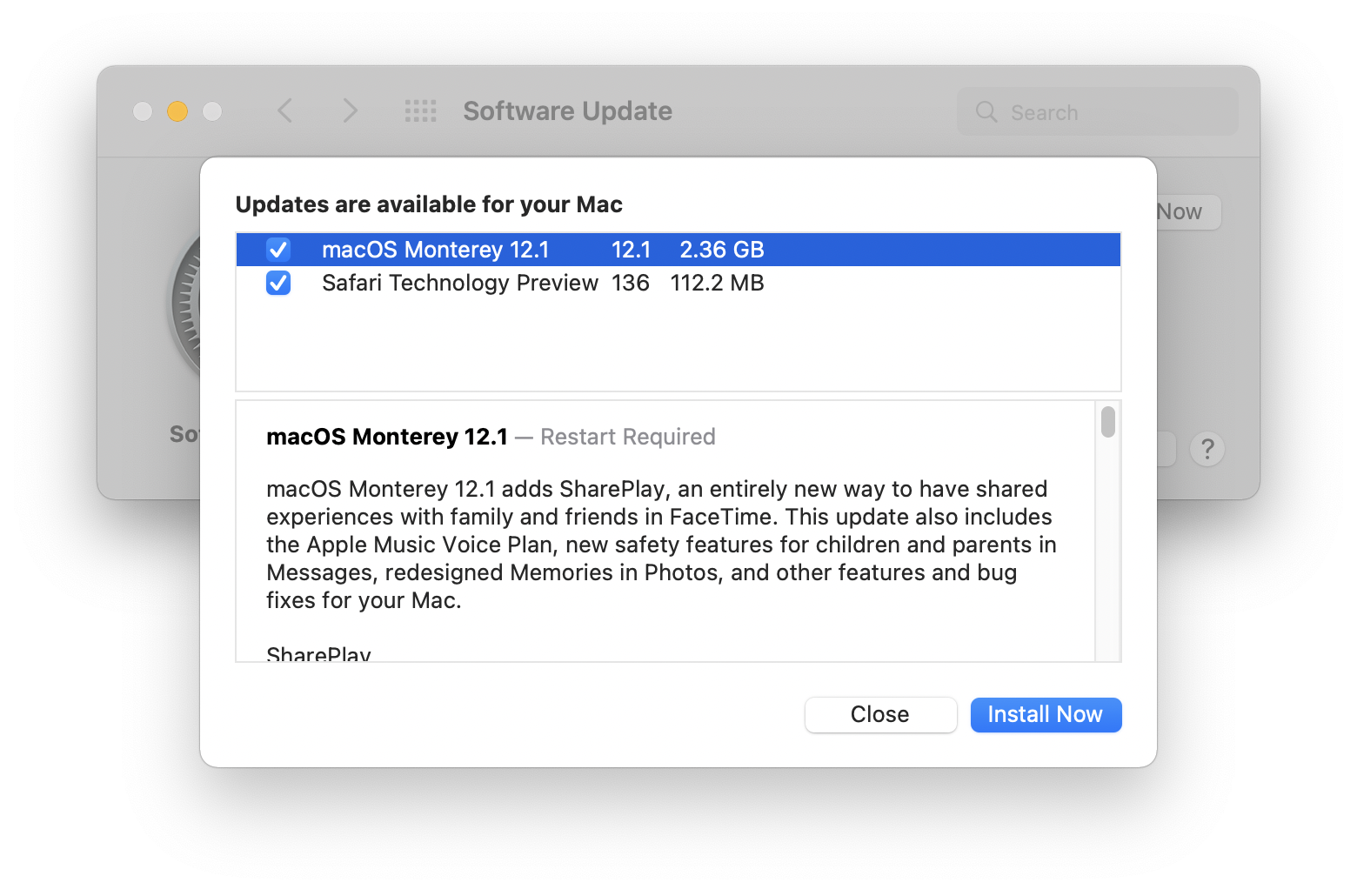 macOS 12.1