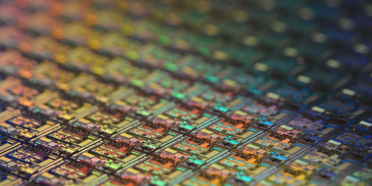 iPhone chipmaker TSMC Singapore plant | Photo of silicon chips on silicon wafer