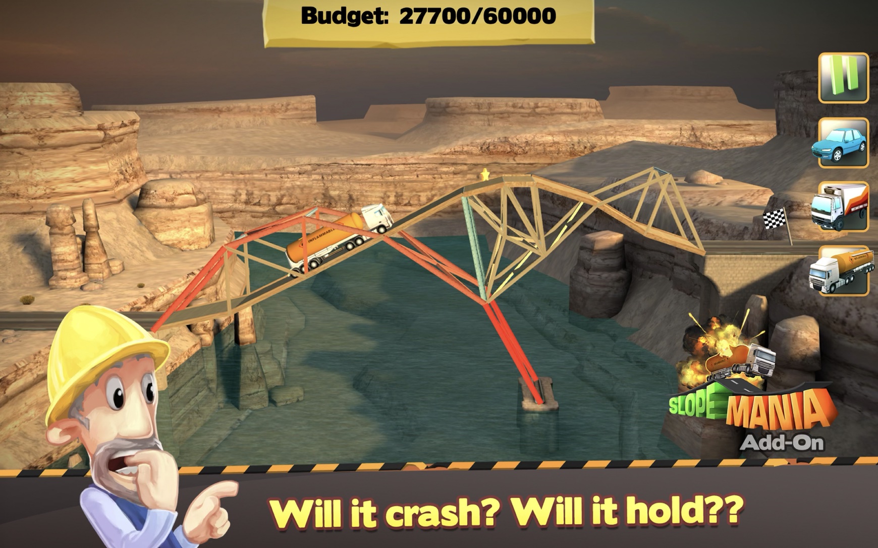 Apple Arcade new game 2/4 Bridge Constructor