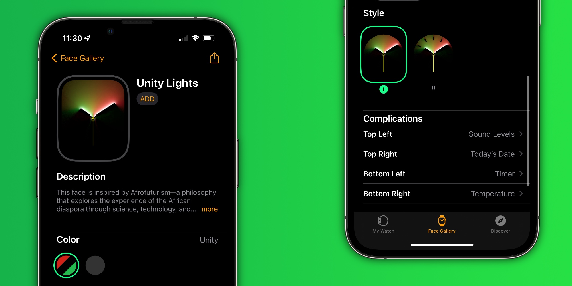 Here's how to add and customize the new 'Unity Lights' Apple Watch face