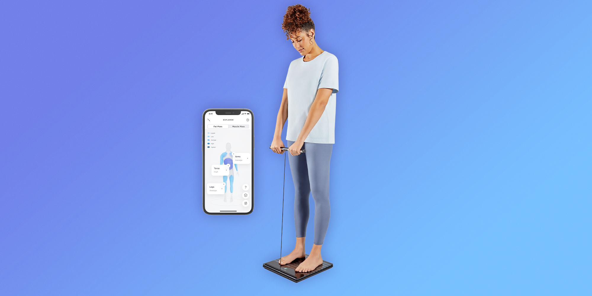 Electrical impedance body scale with App - Beper