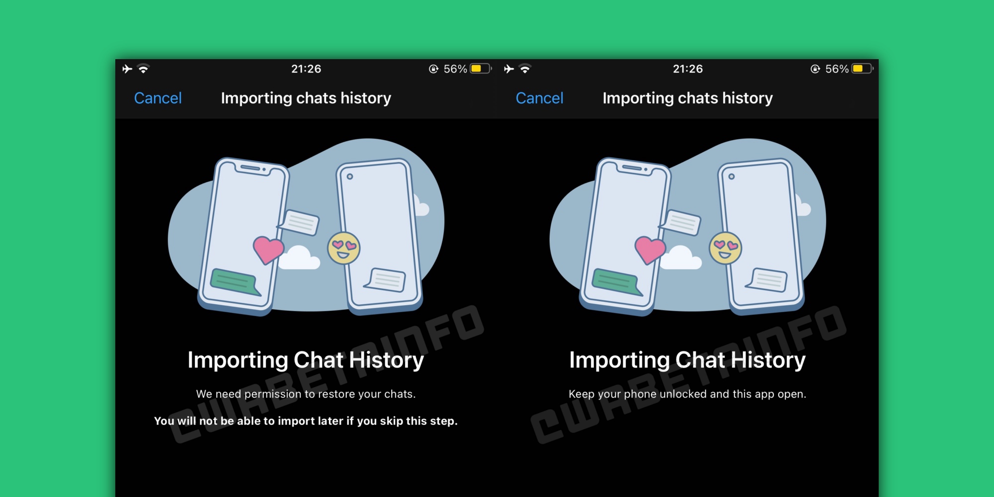 How to import old chats in whatsapp
