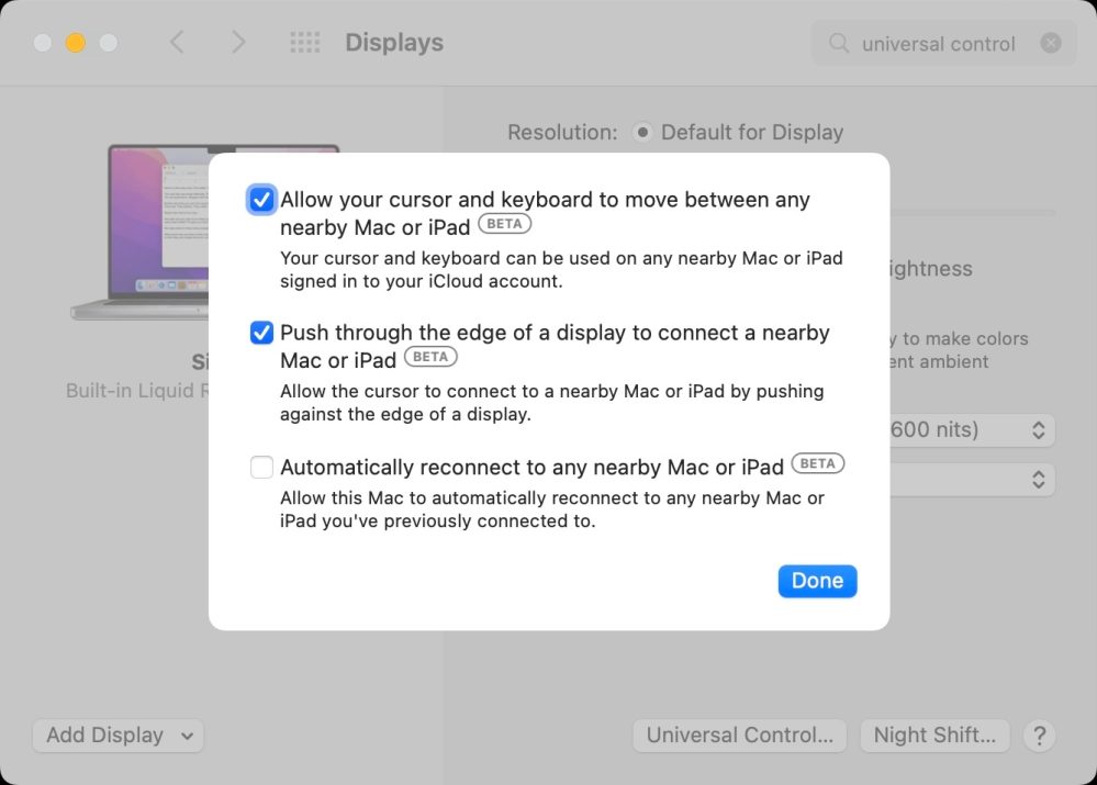 Appleosophy|macOS Monterey's Tweaks Universal Control Settings