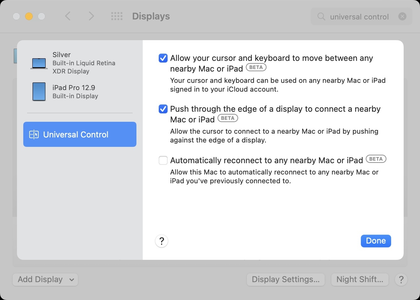 macOS Monterey 12.3 beta 3 adjusts Universal Control options in System ...