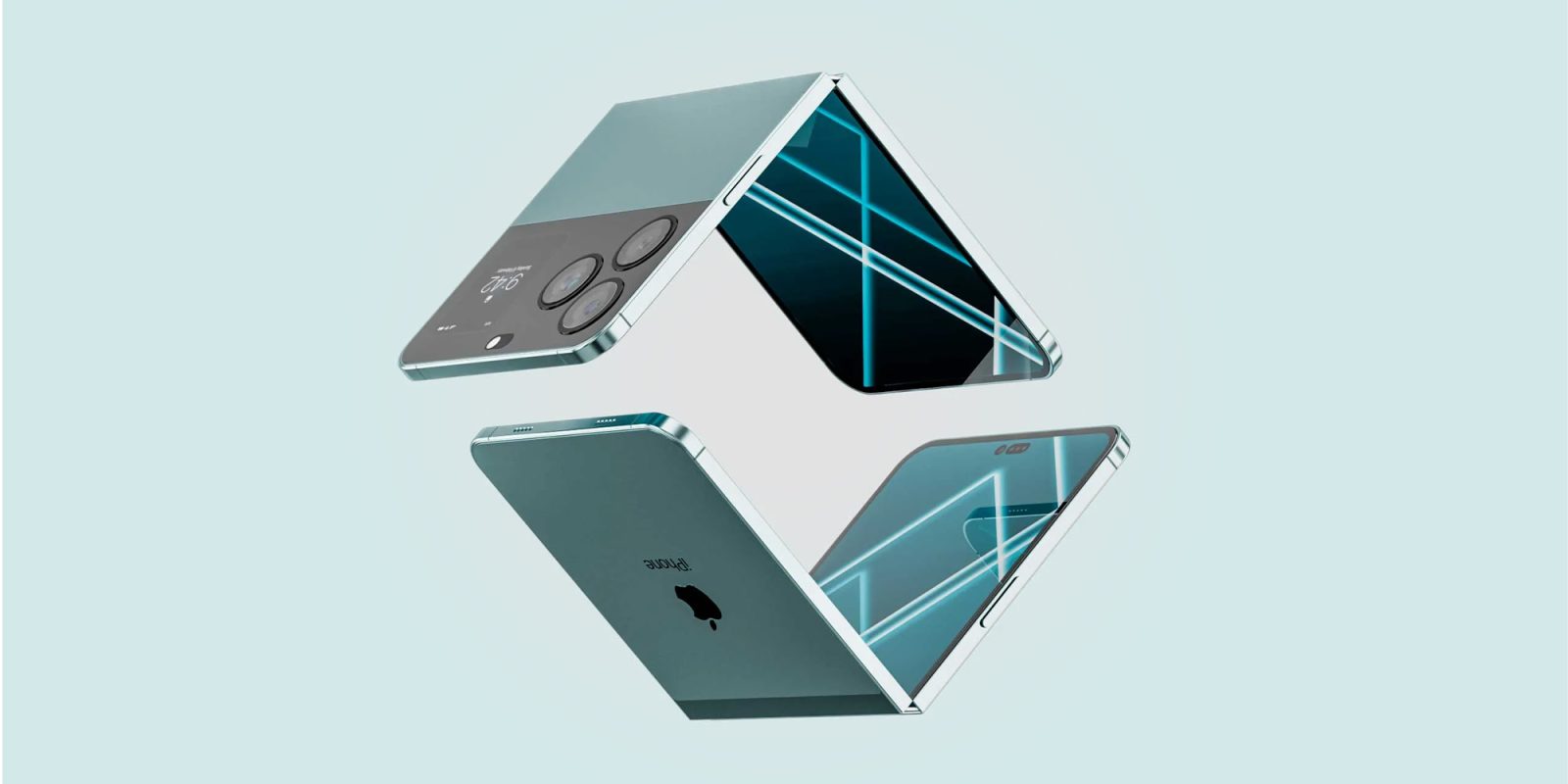 Folding iPhone Flip Phone Concept Imagines Apple Watch-like Secondary Display