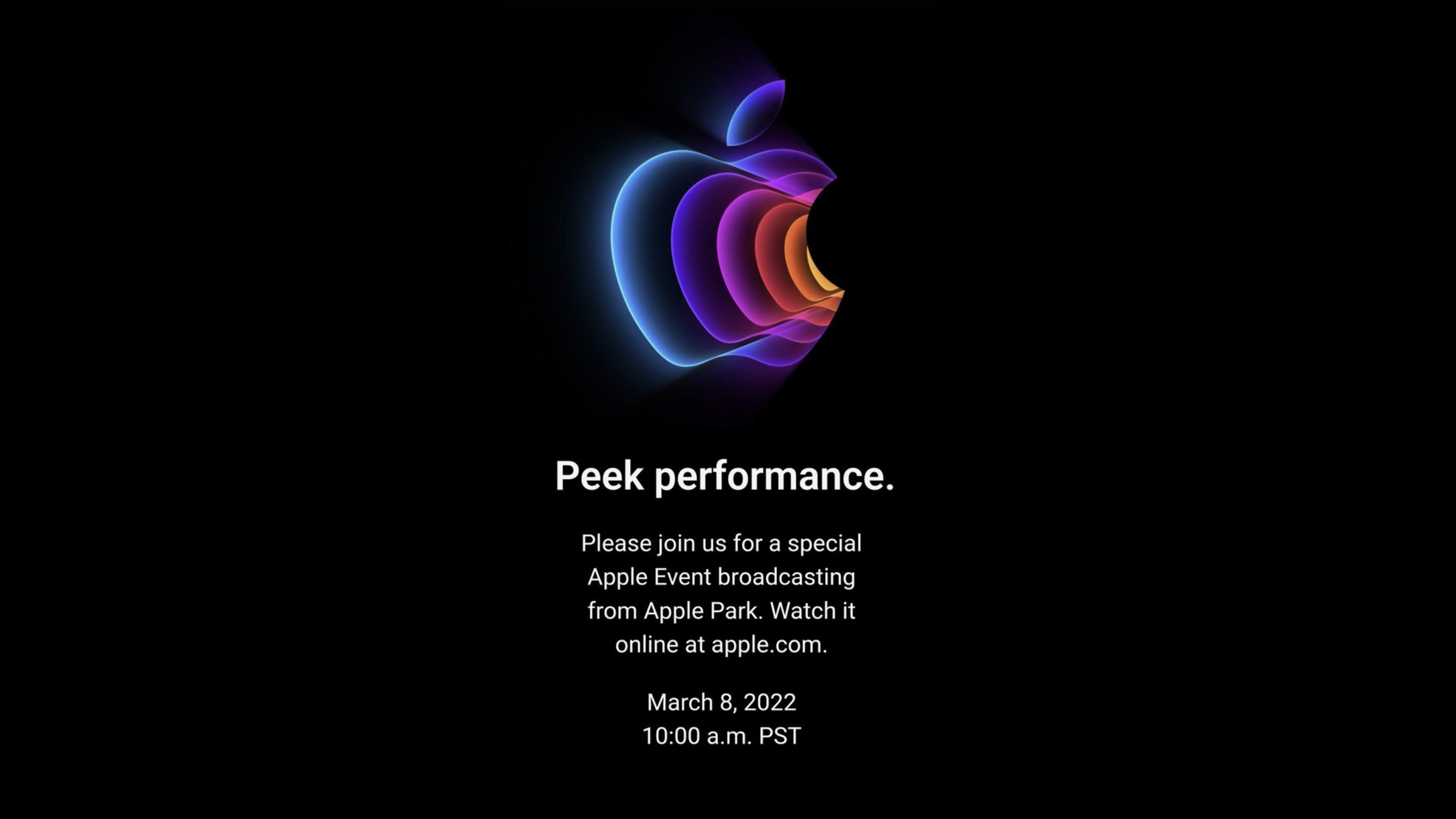 Apple Spring Event March 8, 2022 "Peek Performance" World News