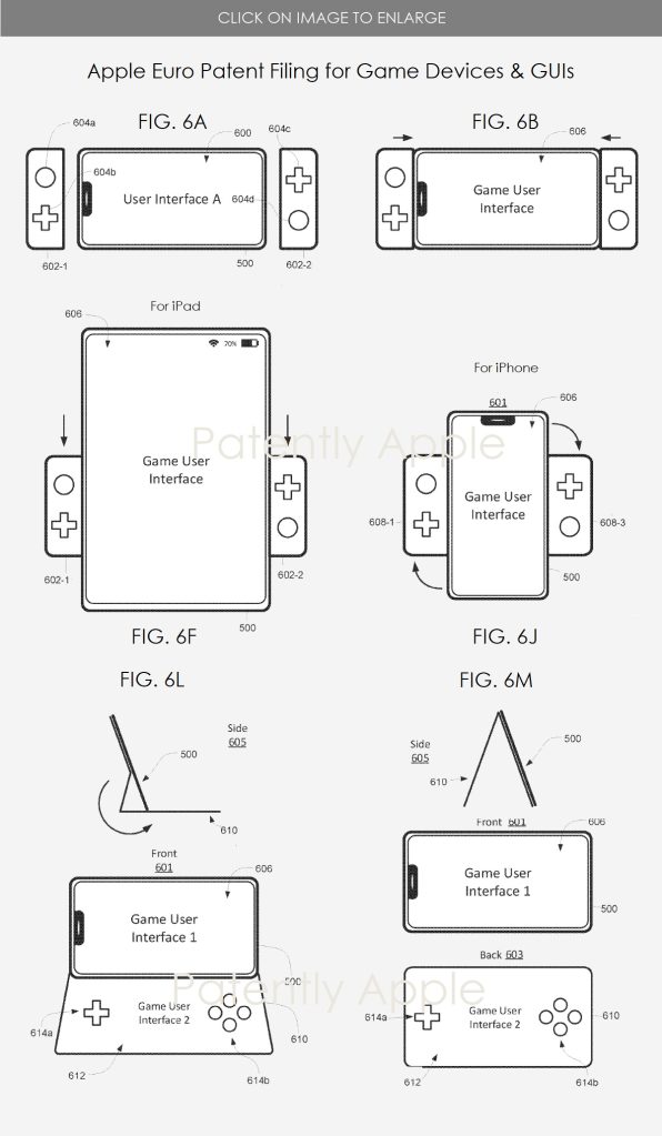 Apple patent shows a game controller for iPhone and iPad.