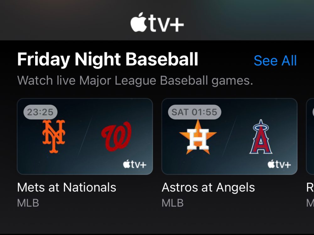 How watch MLB Friday Baseball games on Apple TV+