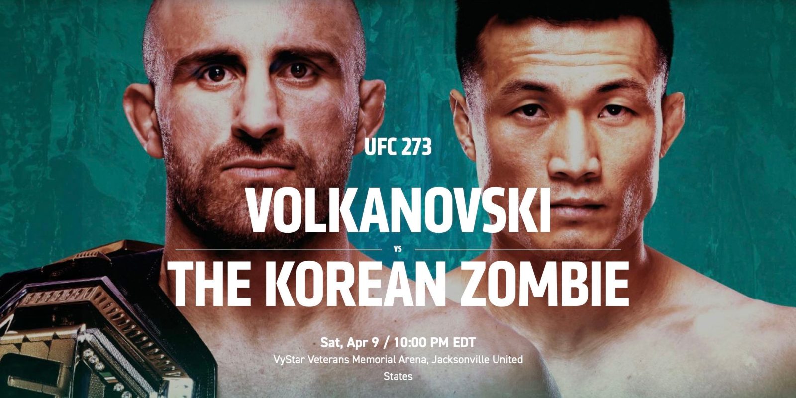watch UFC 273 Volkanovski vs The Korean Zombie