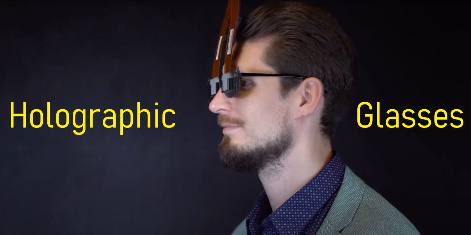 Photo of prototype device | Holographic image tech could be key to thin Apple Glasses