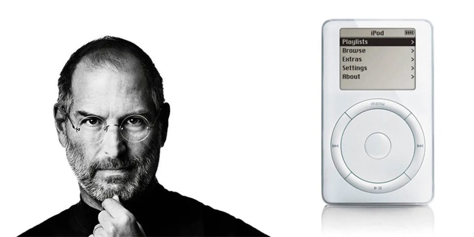 Photo of Steve Jobs and original iPod | Memories of the iPod