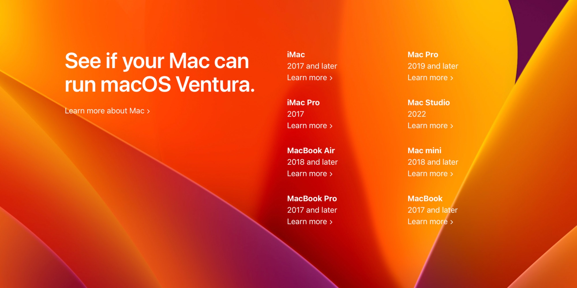 macbook os versions compatibility