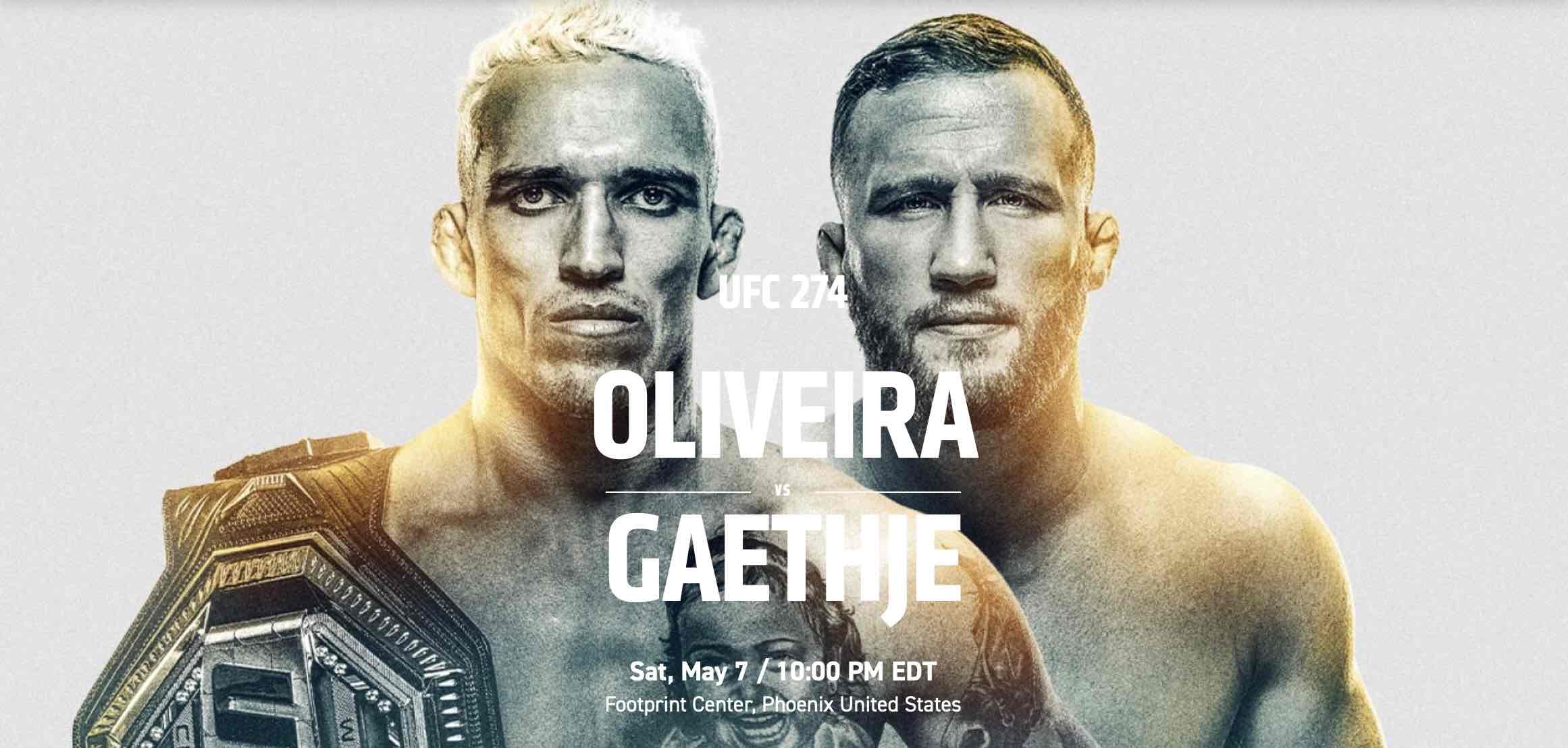 How to watch UFC 274 Oliveira vs Gaethje