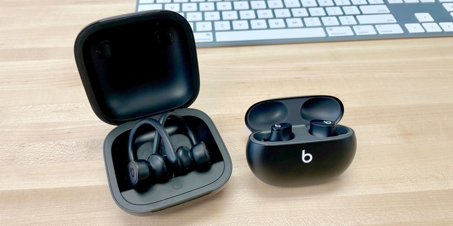 AirPods shipments versus Beats | Studio Buds and Powerbeats Pro shown on desk