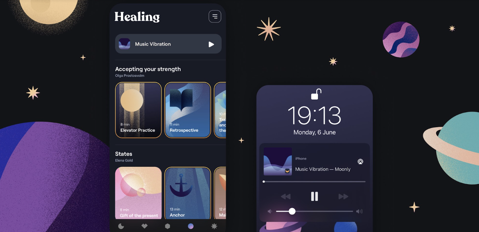 photo of Mindfulness app ‘Moonly’ updated with its own healing music radio station image