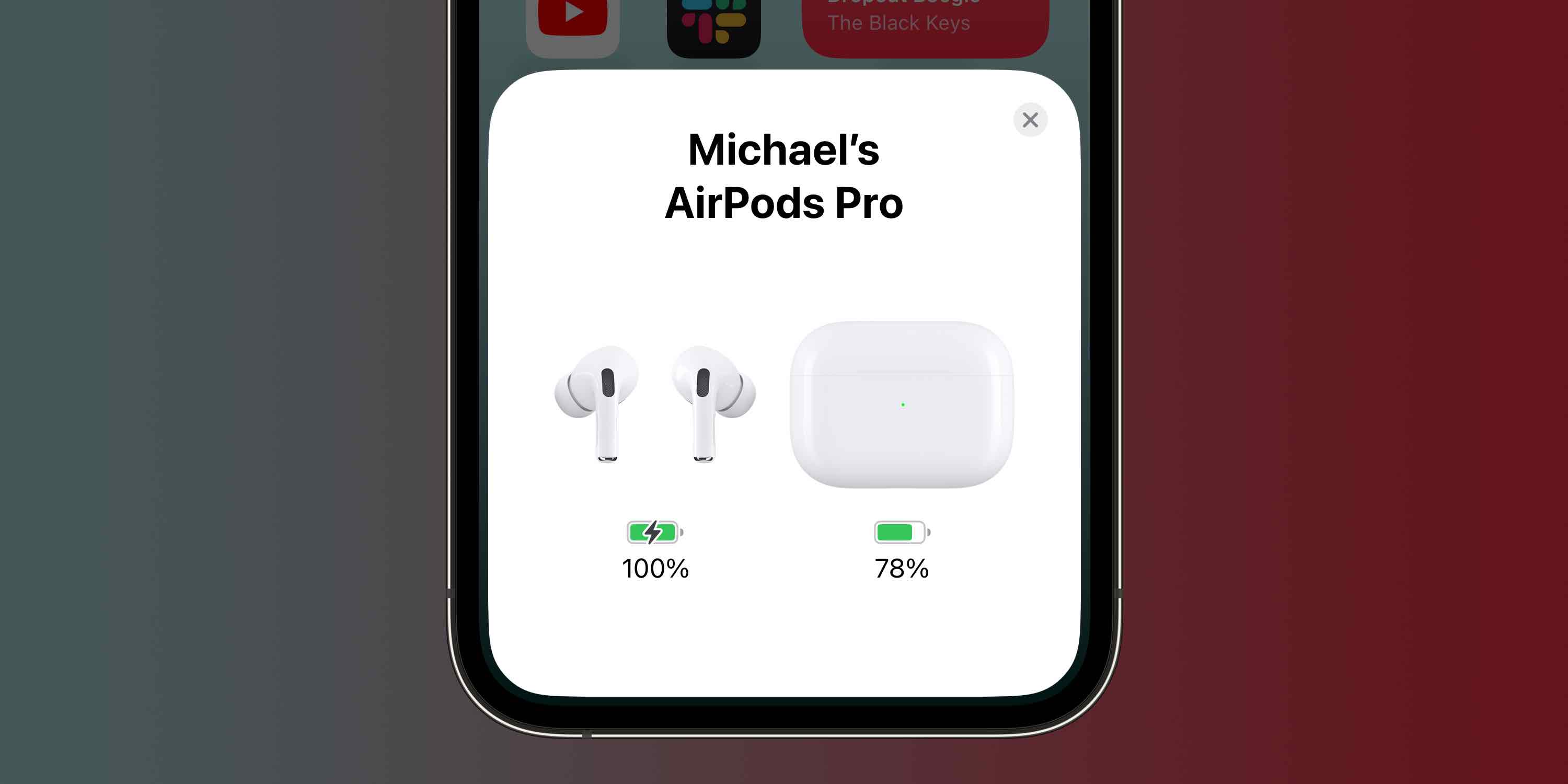 AirPods با باتری کار نمی کند