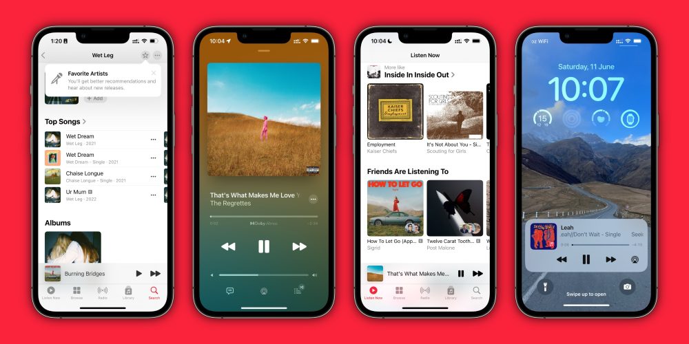 Visualize álbuns, playlists e muito mais no Música no iPhone