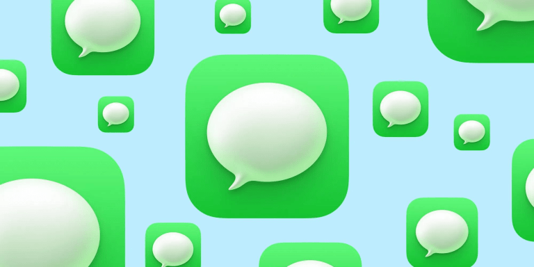 Apple may have accidentally made it impossible for governments to ban iMessage | Image shows iMessage bubbles floating in space