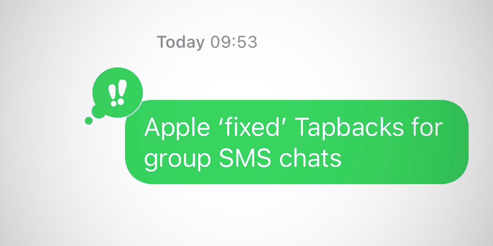 Tapbacks in iMessages for SMS
