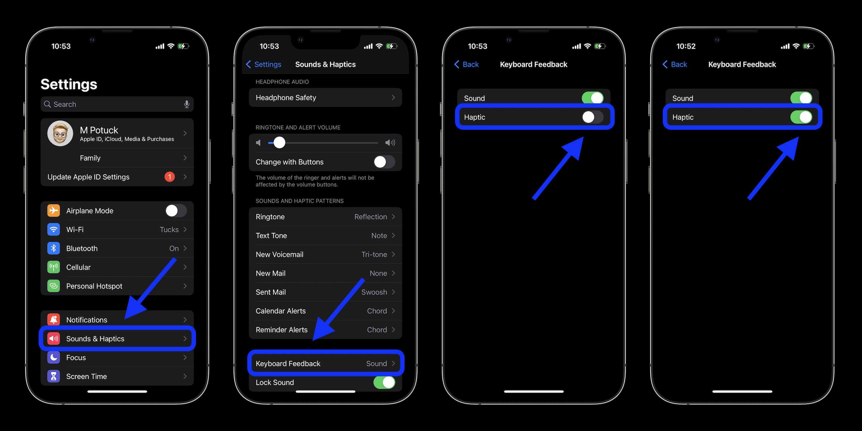 haptic feedback iphone