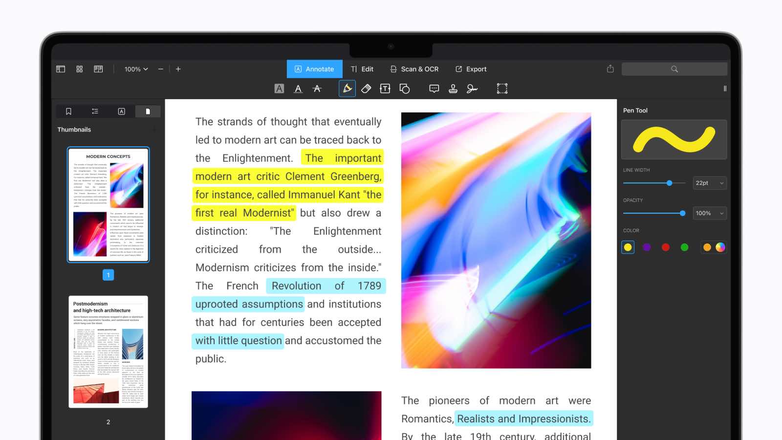 PDF Expert dark mode on Mac