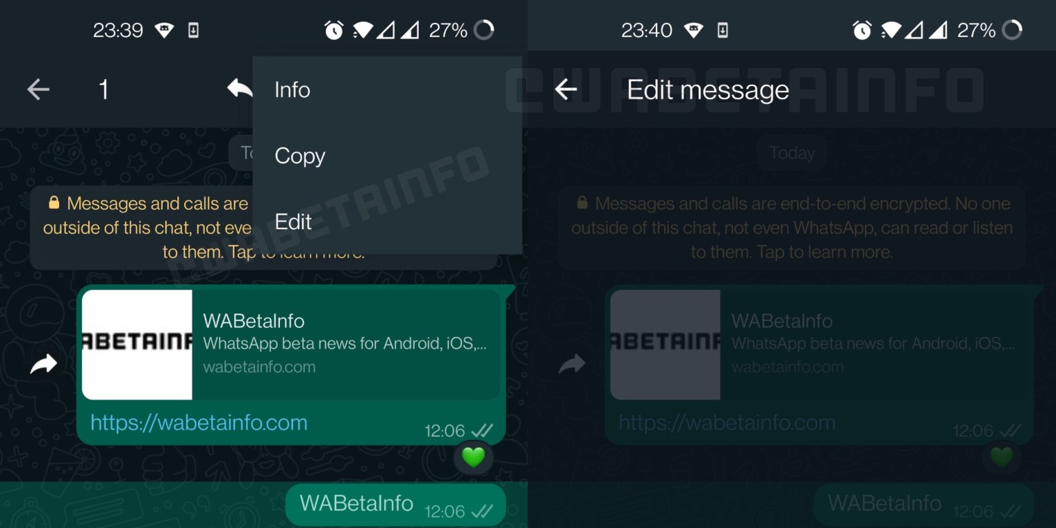 whatsapp edit message feature 9to5mac