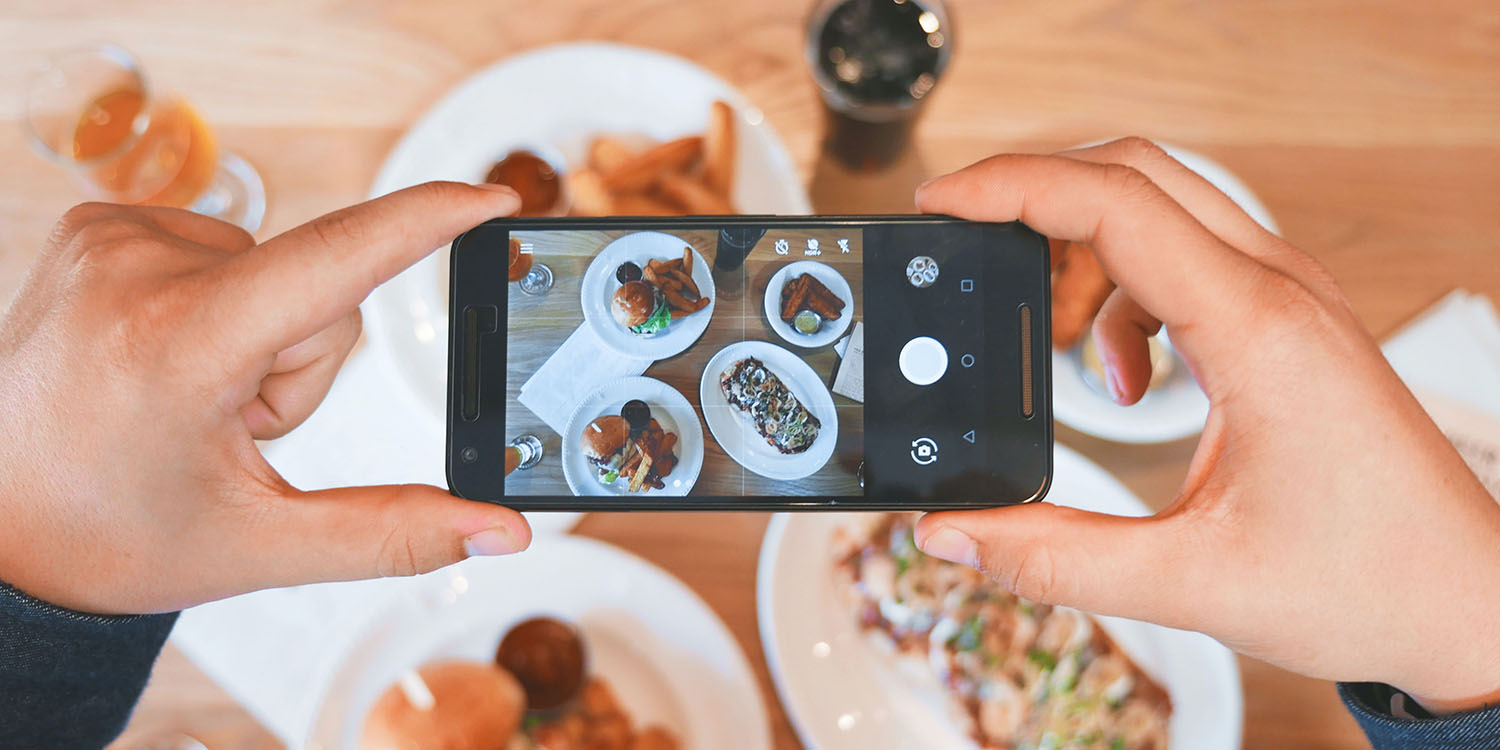 Instagram video | Smartphone being used to take photo of food