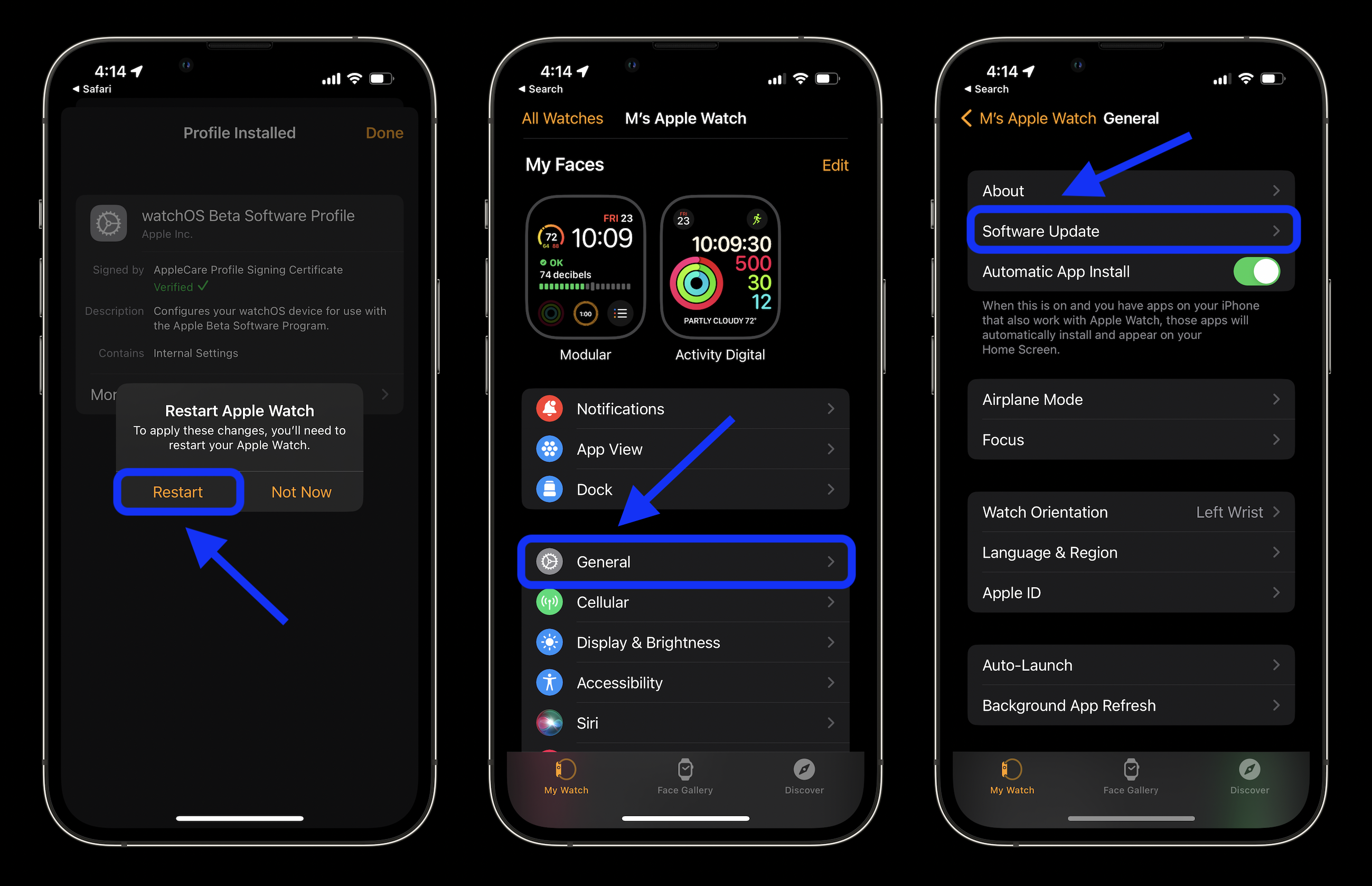 install watchOS 9 public beta walkthrough