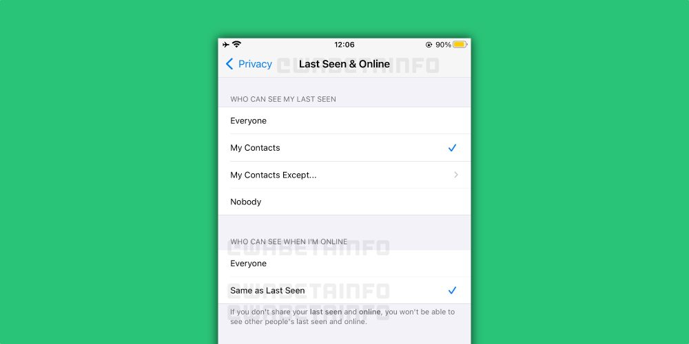 Wau Post - You can now hide your online status on WhatsApp